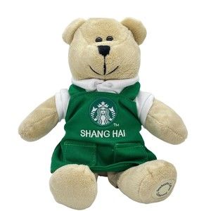 Starbucks Coffee Company China SHANGHAI Store Plush Beanie Bearista Bear Apron